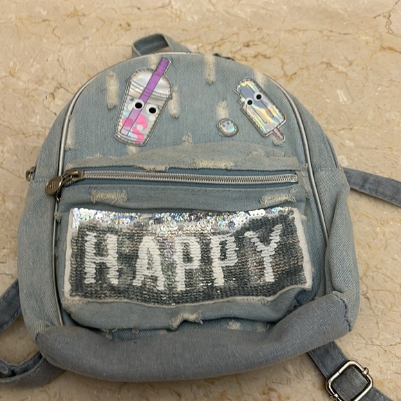 Blue jean justice mini backpack/ purse - Picture 5 of 5